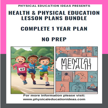 Preview of HUGE 3 & 4 Health & Physical Education Lesson Plans | Complete 1 Year Bundle