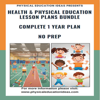 Preview of HUGE 3 - 6 Health & Physical Education Lesson Plans | Complete 1 Year Bundle