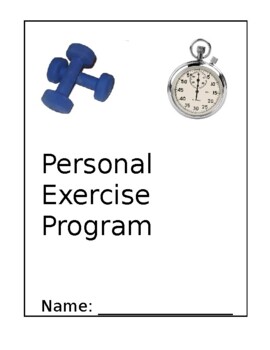 Preview of Health/PE - Personal Exercise Program Booklet