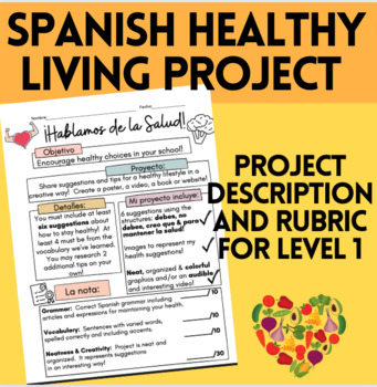 Preview of Spanish Health/Salud Project | Para Mantener La Salud