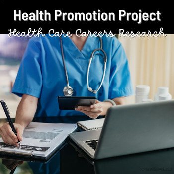 Preview of Health Project: Researching Health Care Careers - Explore Careers in Health Care