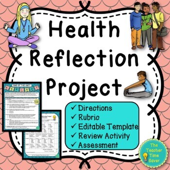 Preview of Health Reflection One Pager Activity- Social Emotion Learning SEL Reflection