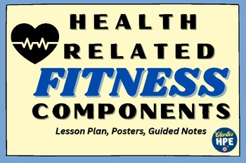 Preview of Health Related Components of Fitness - Lesson Plan/Posters/Graphic Notes