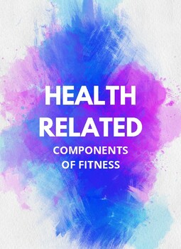 Health Related Components of Fitness Poster for PE Class (9 color  variations)