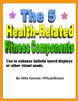Preview of 5 Health-Related Fitness Components - PE - Bulletin Board Display
