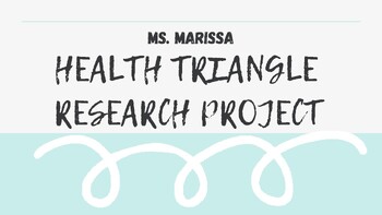 Preview of Health Research Project-TEACHER EXAMPLE