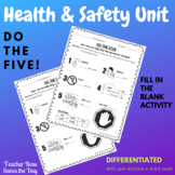 Health & Safety Unit: Do The Five Fill in the Blanks