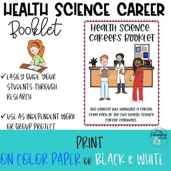 Preview of Health Science Career Pathways Research Booklet