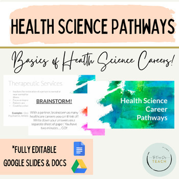 Preview of Health Science Career Cluster and Pathways Presentation