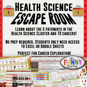 Health Science Cluster Escape Room by Mrs Funny Business | TPT