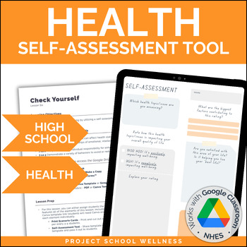 Preview of Health Self-Assessment Tool | High School Health Curriculum