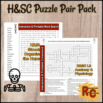 Preview of Health & Social Care L3 U3 Anatomy & Physiology Puzzle Pair Pack