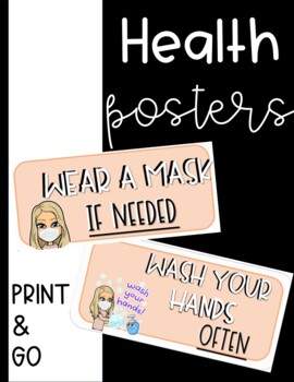 Preview of Health & Social Distancing Posters / EDITABLE