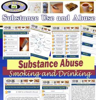 Preview of Health - Substance Use & Abuse - Smoking, Drugs, Drinking, Alcohol PDF  70 Pages