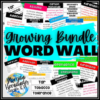 Preview of Health Vocabulary Word Wall | GROWING BUNDLE
