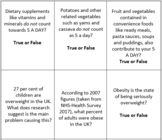 Health & Wellbeing Quiz Cards (and answer sheet)