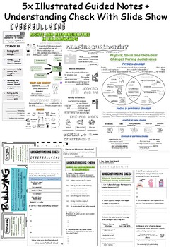 Preview of Health, Wellbeing and Relationships Bundle (5x Guided Notes Activities)