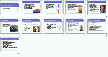 Preview of Health Wellness Healthy Behaviors Smartboard Notebook Lesson Plan