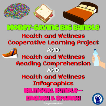 Preview of Health & Wellness: Project, Reading, & Infographic Big Bilingual Bundle