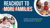Health and Developmental Questionnaire - Spanish (Editable)