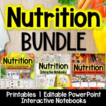 Preview of Health and Nutrition Bundle | Activities, Interactive Notebooks, PowerPoint