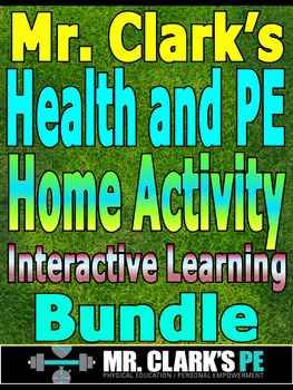 Preview of Distance Learning Health and Physical Education Interactive Learning Home Bundle