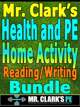 Preview of Distance Learning Health and Physical Education Reading and Writing Home Bundle