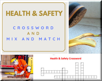Preview of Health and Safety Basic Crossword and Mix N Match Printables