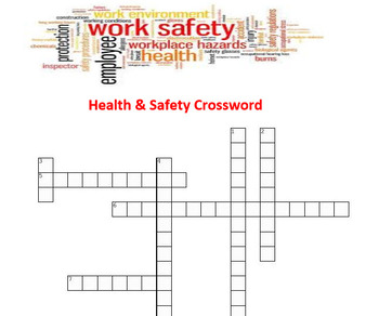 Preview of Health and Safety Crossword Puzzle