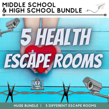 Preview of Health and Wellbeing Escape Room Collection (Digital & Print) Inc Mental health