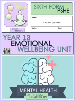 Preview of Emotional Wellbeing Work Booklet