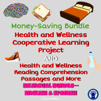 Preview of Health and Wellness:  Cooperative Learning Project & Reading Bilingual Bundle