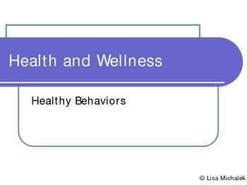 Preview of Health and Wellness PowerPoint Presentation Lesson Plan