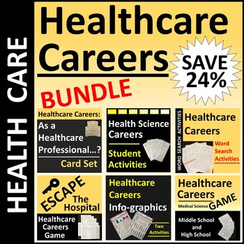 Preview of Healthcare Career Exploration Activities Bundle SAVE 24%