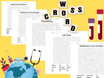 Preview of Healthcare Crossword puzzle Bundle!