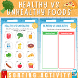 Healthy And Unhealthy Food Sorting Activity