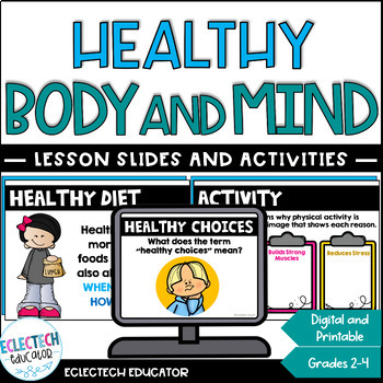 Preview of Healthy Habits Body, Mind, and Relationships Digital Lesson Slides & Activities