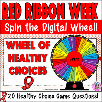Preview of Red Ribbon Week Healthy Choices & Habits Drug Awareness Animated Game Activity