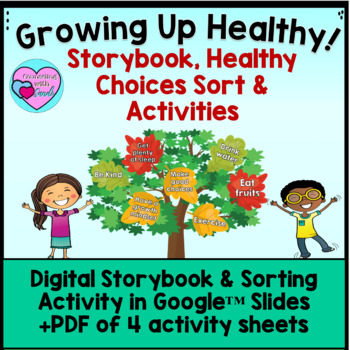 Preview of Healthy Choices Story Activities & Digital Sort, Red Ribbon Week
