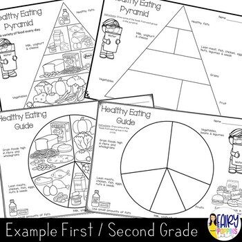 healthy eating worksheets food groups nutrition by fairy poppins