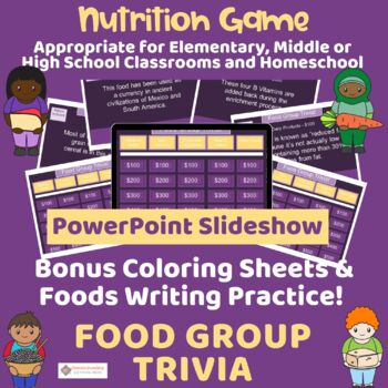Preview of Healthy Eating Food Group Trivia