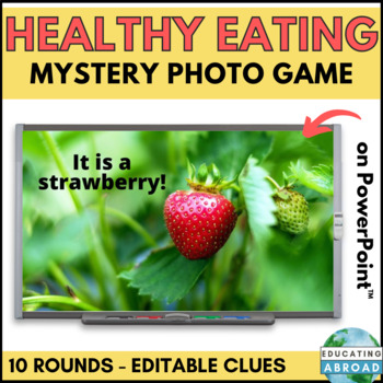 Preview of Healthy Eating Fruits and Vegetables Guessing Game: Perfect for Morning Meetings