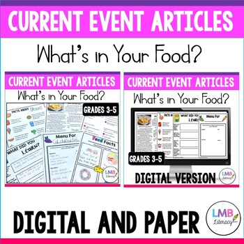 Preview of Healthy Eating Habits Article, Food and Nutrition Facts-Digital AND Paper