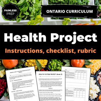 Preview of Health Ontario Curriculum Healthy Eating Projects Grades 5, 6, and 7