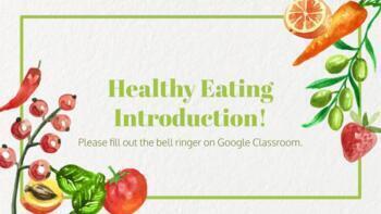 Preview of Healthy Eating Introduction Google Slides