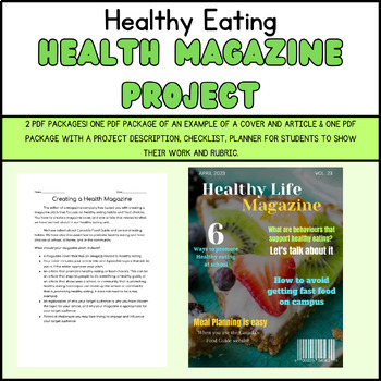 Preview of Healthy Eating Magazine Project