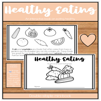 Preview of Healthy Eating Mini Info Book (Intro to Food Groups for Kids)