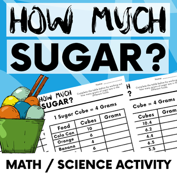 Preview of Healthy Eating & Nutrition: How Much Sugar Science / Math Activity