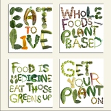 Healthy Eating Posters - Eat to live - Nutrition Cafeteria