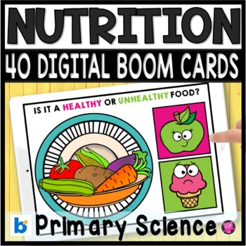 Preview of Healthy and Unhealthy Food Sort Healthy Eating & Nutrition Digital Boom Cards 
